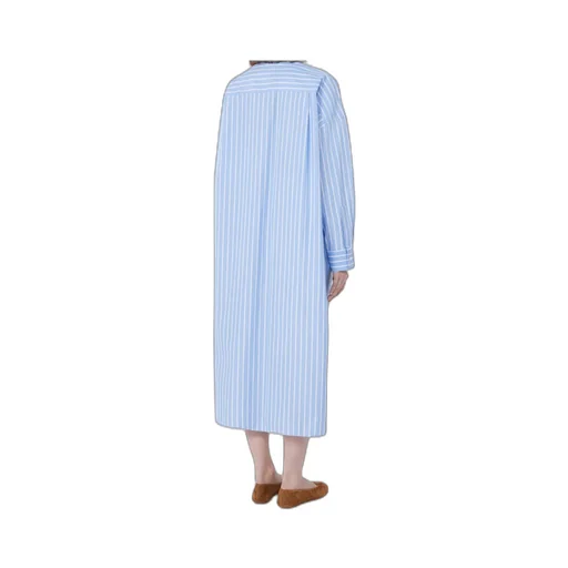 Long Poplin Shirt Dress