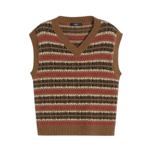 Wool And Alpaca Jacquard Gilet