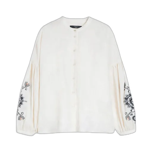 Linen Mandarin Collar Shirt