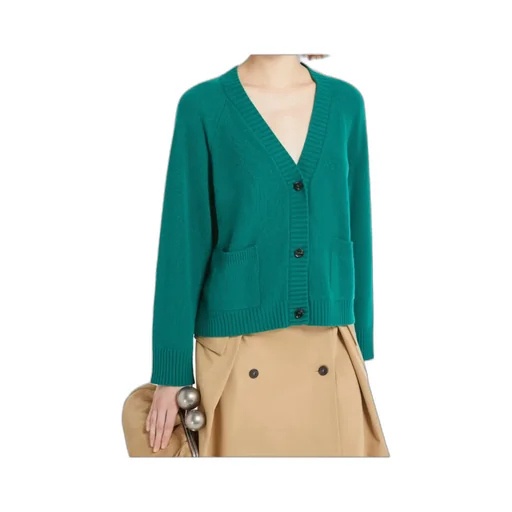 Wool And Viscose Yarn Cardigan