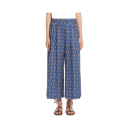 All-Over Patterned Wide Leg Pants