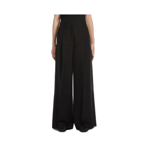 Viscose And Linen Wide Trousers