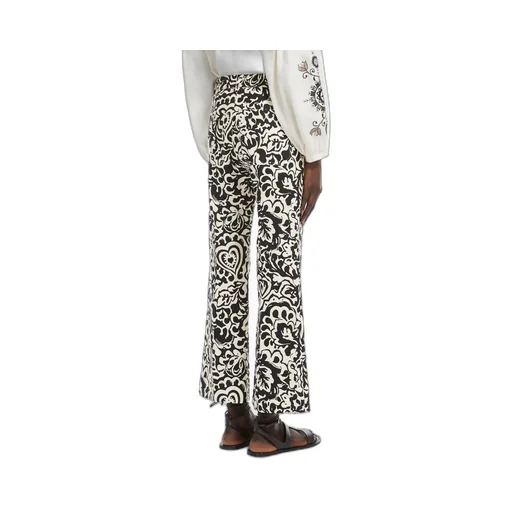 Printed Basketweave Trousers