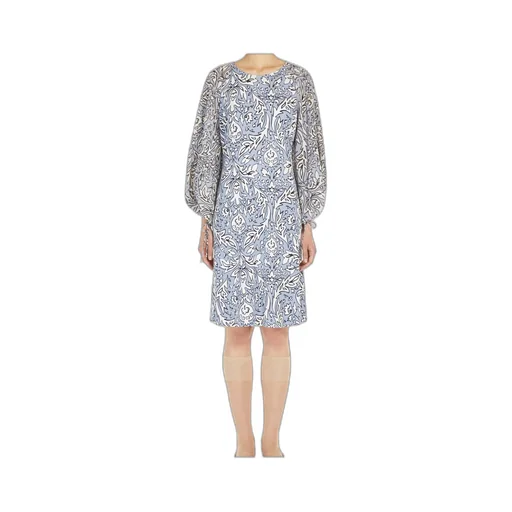 Flowing Jersey And Silk Dress