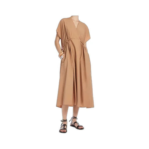 V-Neck Midi Dress