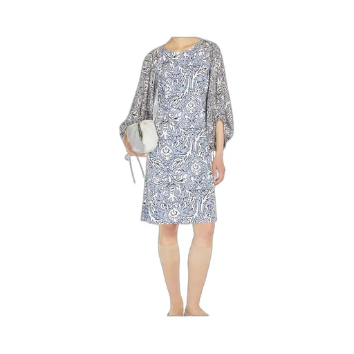 Flowing Jersey And Silk Dress