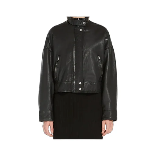 Washed Nappa-Leather Bomber Jacket