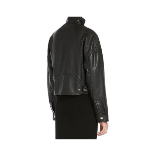 Washed Nappa-Leather Bomber Jacket