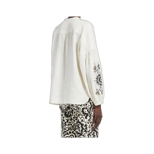 Linen Mandarin Collar Shirt