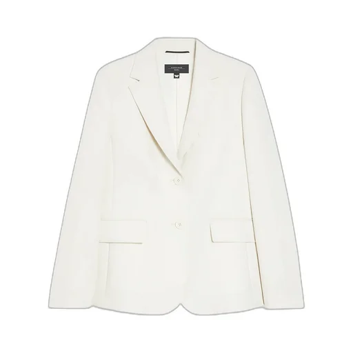 Single-Breasted Blazer In Stretch Viscose-Blend Canvas