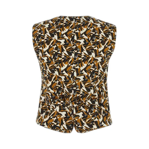 All-Over Patterned V-Neck Vest