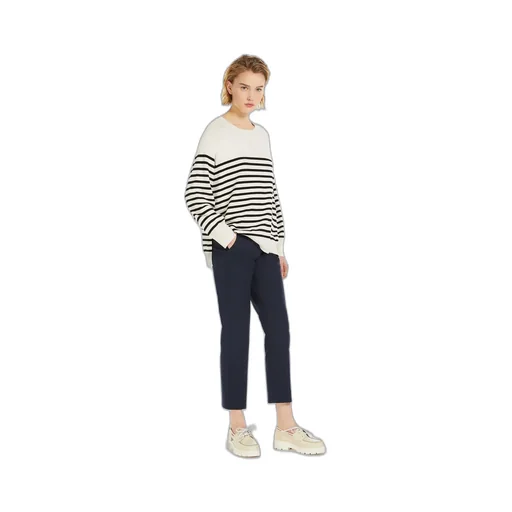 Straight Leg Cropped Trousers