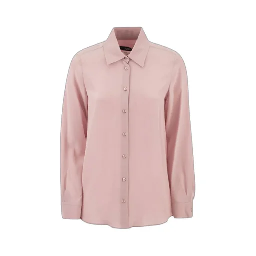 Point-Neck Long-Sleeved Shirt