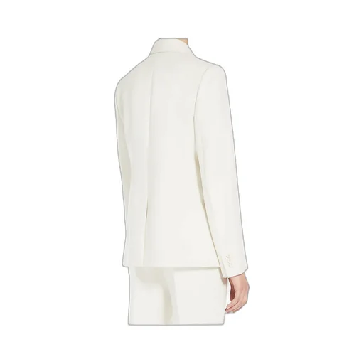 Single-Breasted Blazer In Stretch Viscose-Blend Canvas