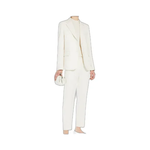 Single-Breasted Blazer In Stretch Viscose-Blend Canvas