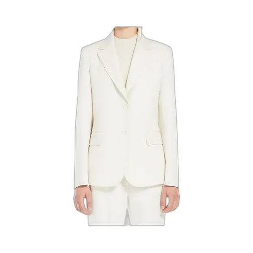 Single-Breasted Blazer In Stretch Viscose-Blend Canvas