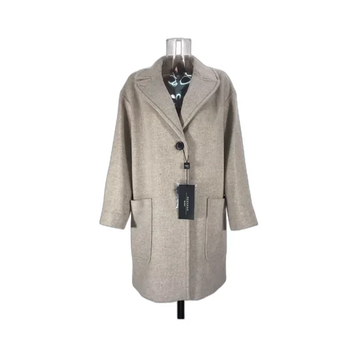 Long-Sleeved Lapel Coat