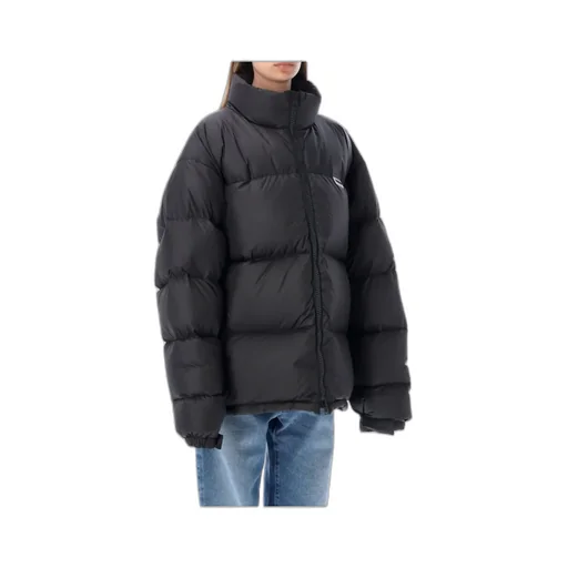 Logo-Patch Padded Coat