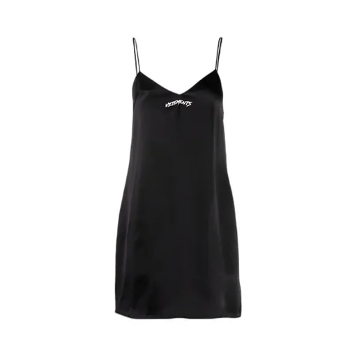 Logo-Embroidered Slip Dress