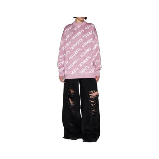 All-Over Logo Embroidered Sweater