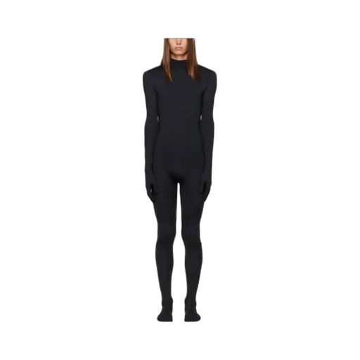 Mask-Panel Skinny Jumpsuit