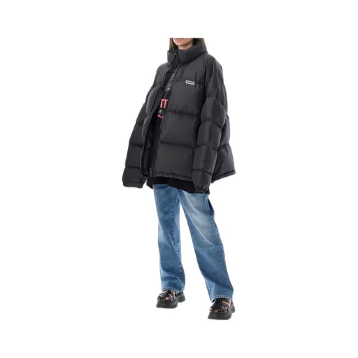 Logo-Patch Padded Coat