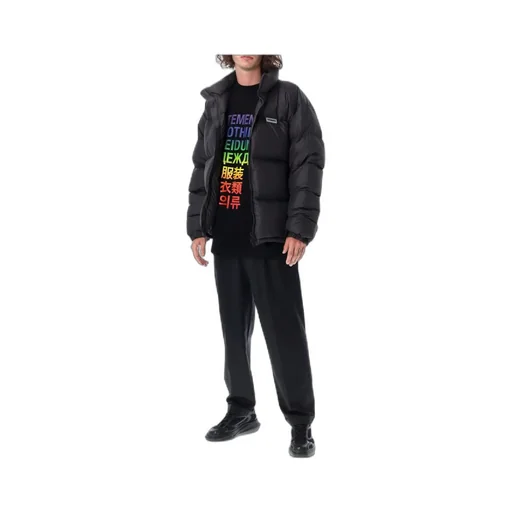 Logo-Patch Padded Coat