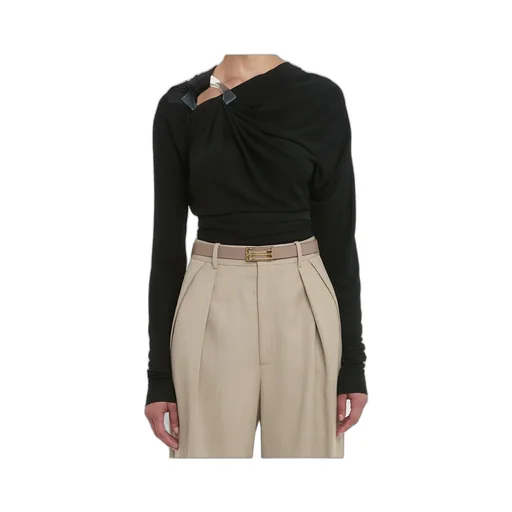 Draped Long-Sleeved Top