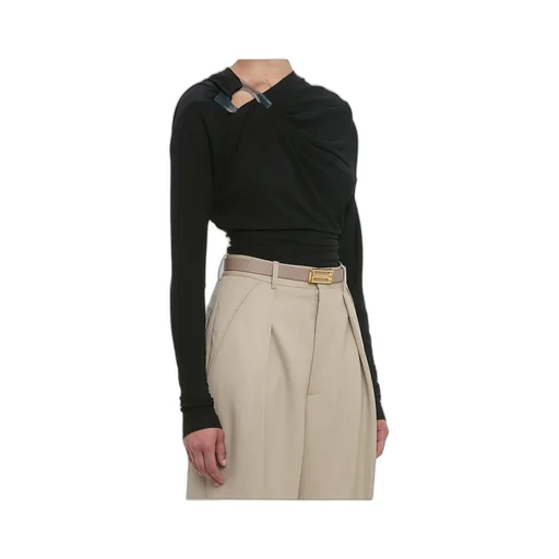 Draped Long-Sleeved Top