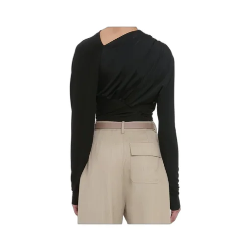 Draped Long-Sleeved Top