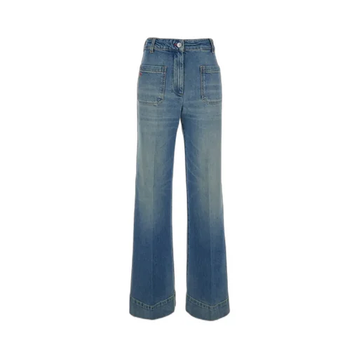 Logo Patch Straight-Leg Jeans