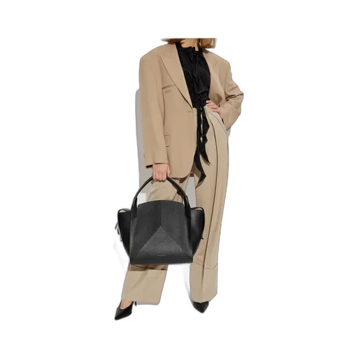 Wide Leg Turn-Up Trousers