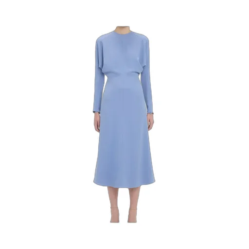 Cady Draped Crewneck Midi Dress