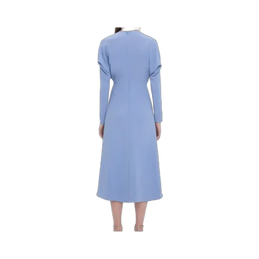 Cady Draped Crewneck Midi Dress