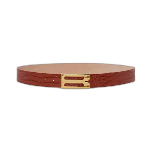 Logo Plaque Buckle Belt