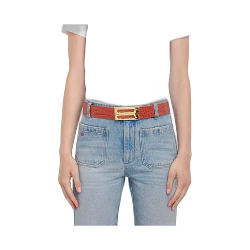 Logo Plaque Buckle Belt
