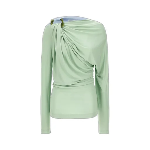 Draped Long-Sleeved Top