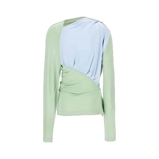 Draped Long-Sleeved Top