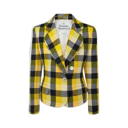 Single Breasted Checked Jacket