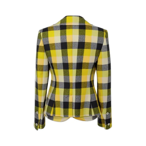 Single Breasted Checked Jacket