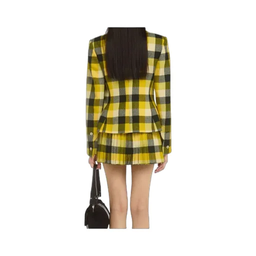 Single Breasted Checked Jacket