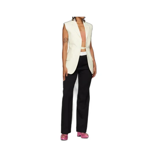 Two-Tone Sleeveless Jacket