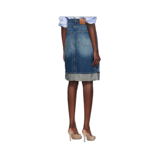 Button-Down Denim Skirt