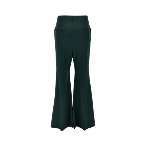 Pressed Crease Flared Trousers