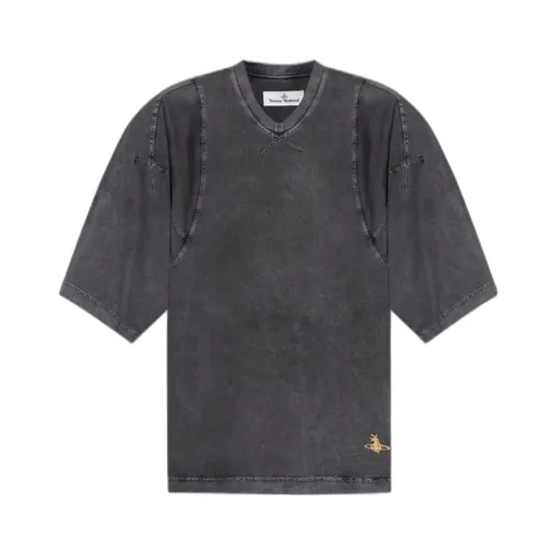 Logo Embroidered V-Neck T-Shirt