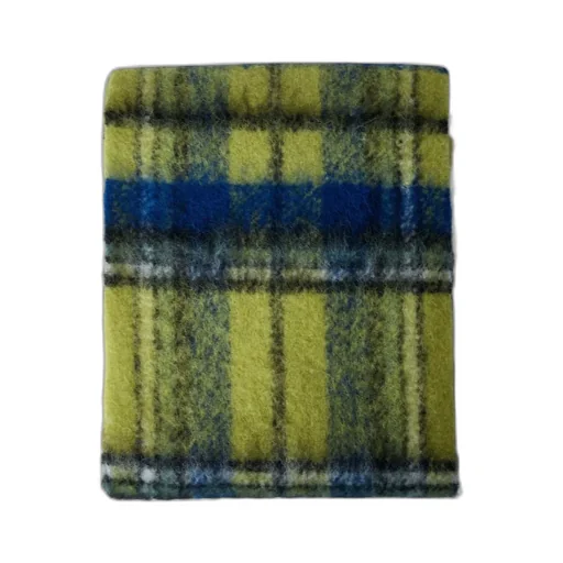 Logo Patch Checked Fringed Scarf