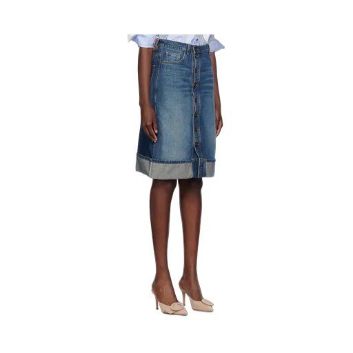 Button-Down Denim Skirt