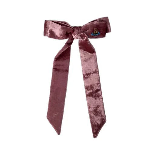 Bow-Shaped Orb-Logo Hair Clip