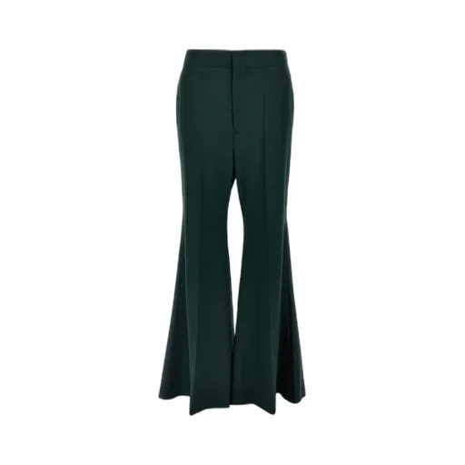 Pressed Crease Flared Trousers