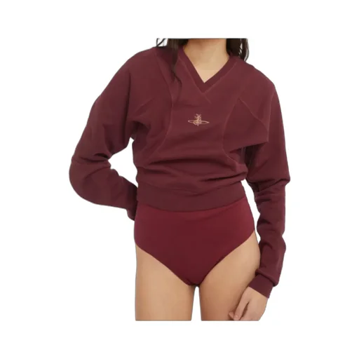 Orb-Embroidered V-Neck Sweater